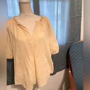 A.n.a. Woman’s yellow shirt, NWOT, size X-Large